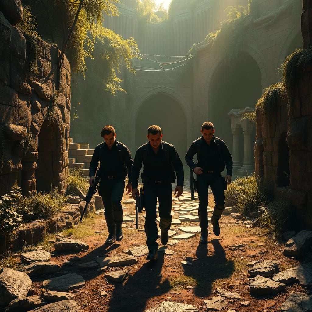 Men in Black in a Futuristic Tomb Raider World