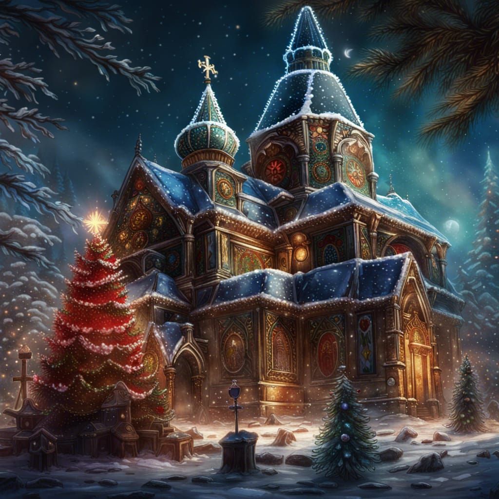 Warhammer 40k Christmas Postcard with Father Frost