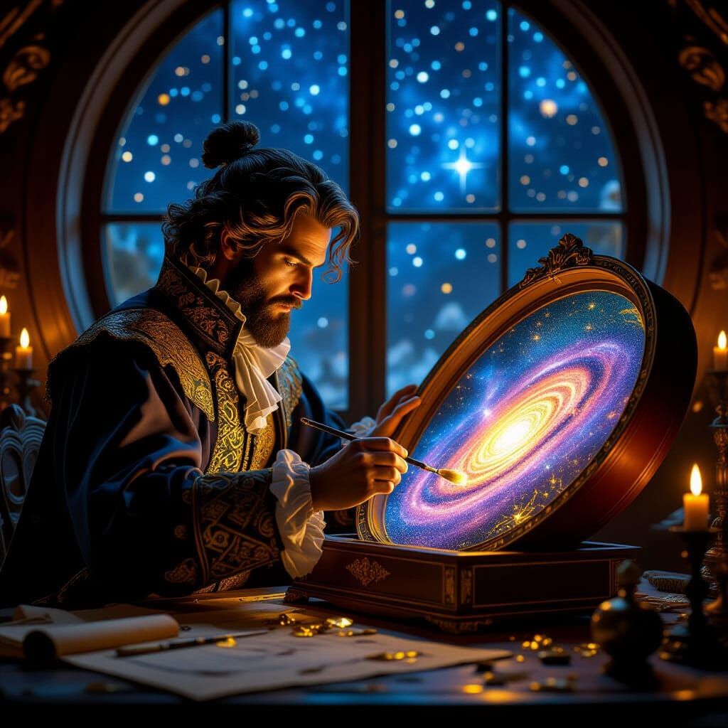 Renaissance Painter Creates Galaxy in Miniature