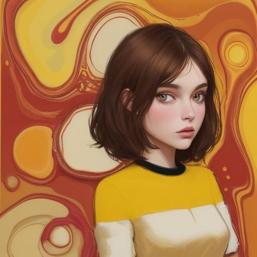 Abstract Brunettes in Mayonnaise: Complementary Colors