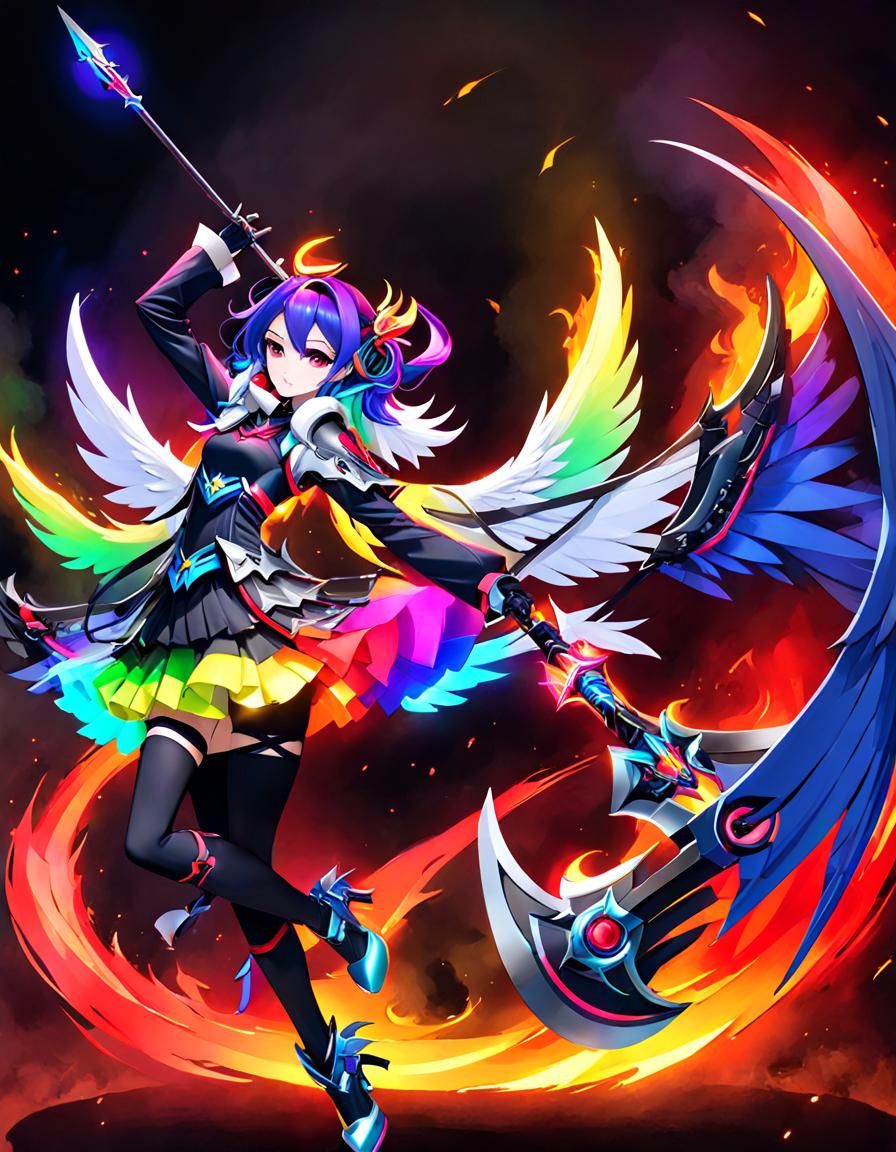 Nephalem: Duality of Angel and Demon in Anime Art