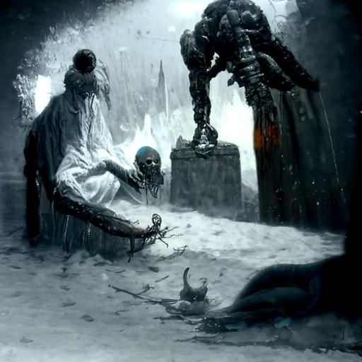 Horror Sacrifice in Doré and Rutkowski Style