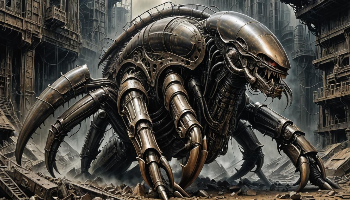 Dieselpunk Lobster Wreaks Havoc: Post-Apocalyptic Destructio...