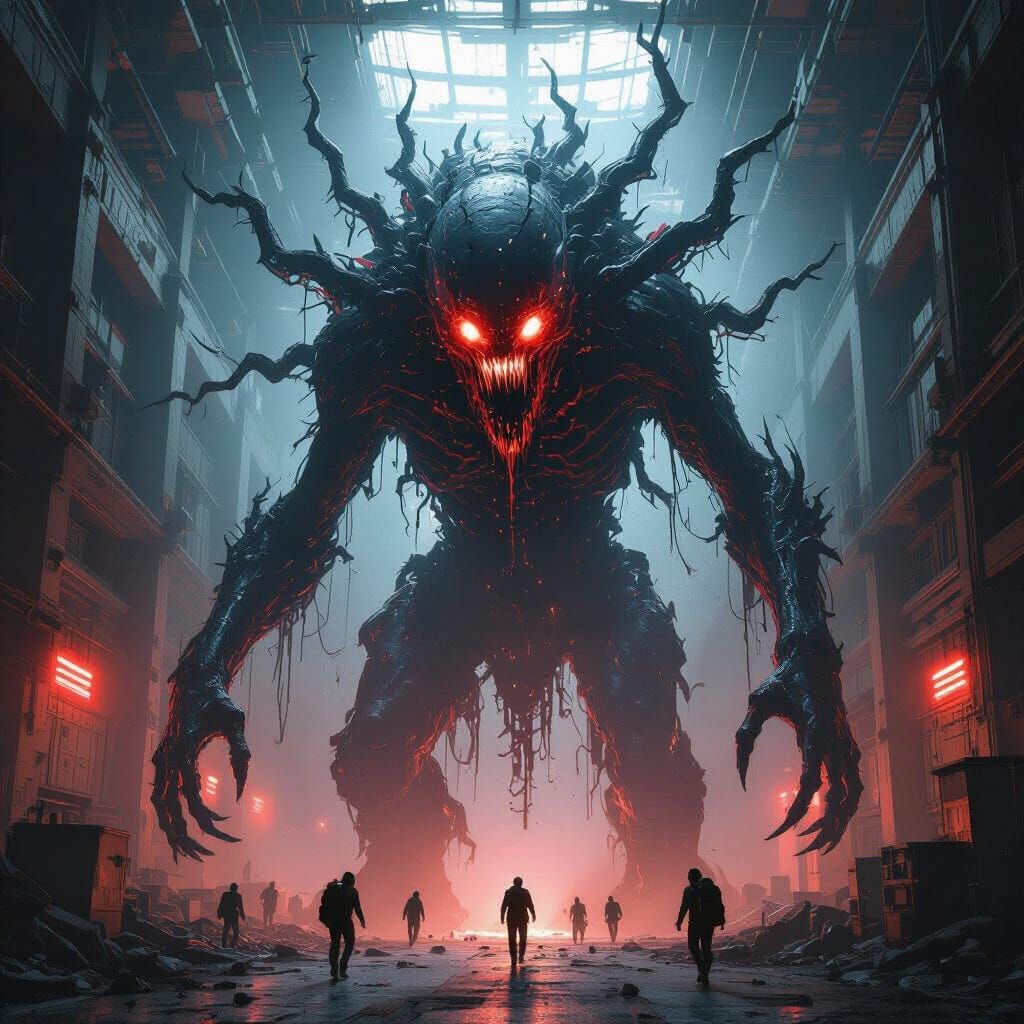 Nightmarish Flesh and Machine Entity Emerges From Facility