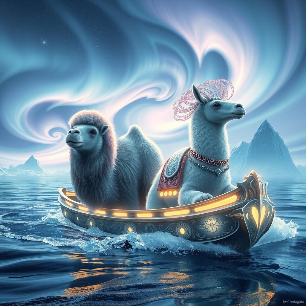 Arctic Camel and Llama Sail Dreamtime Ice