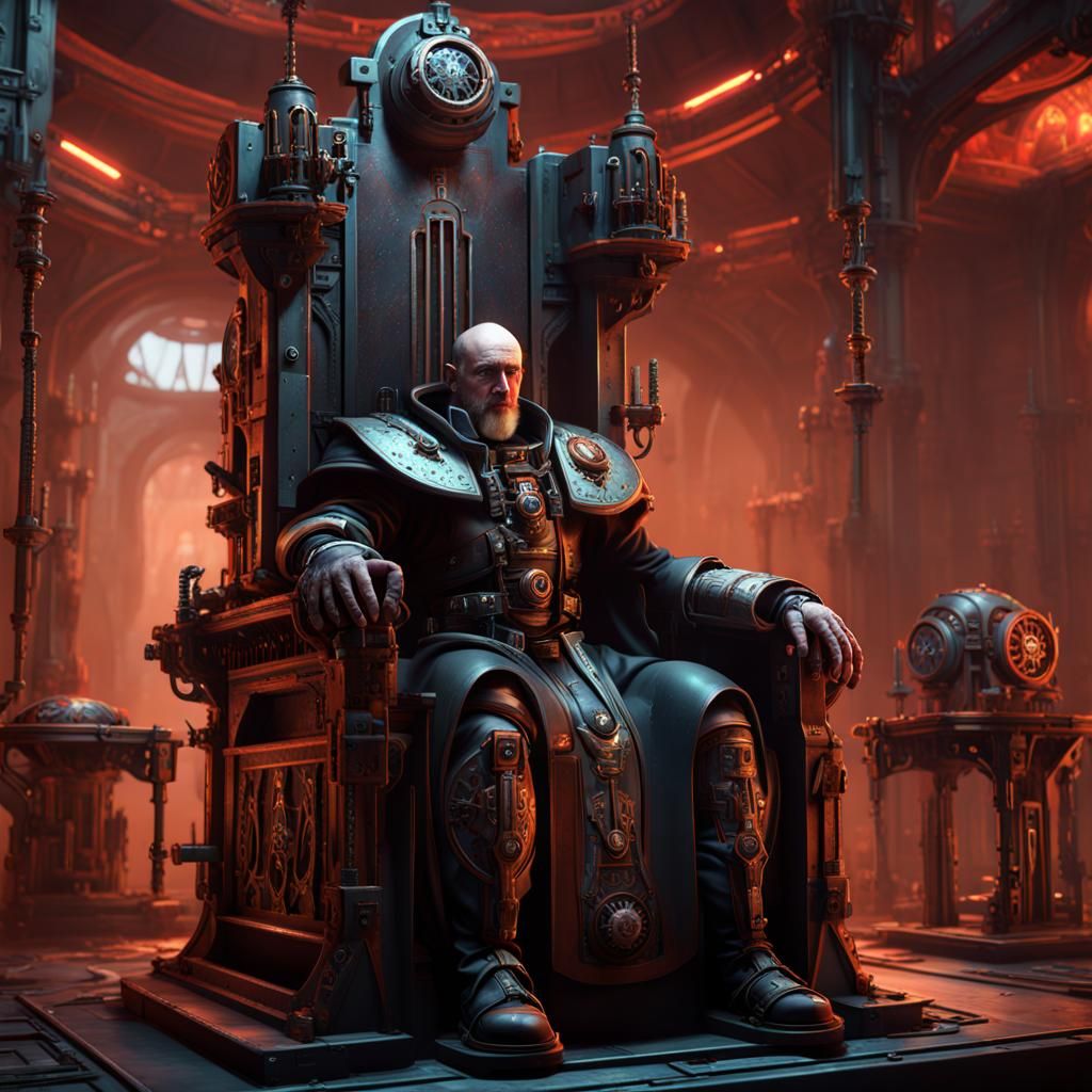 Adeptus Mechanicus Priest in Warhammer 40,000 Style