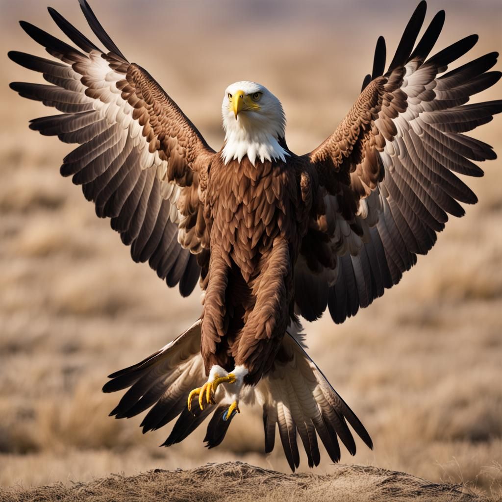 Majestic Bald Eagle in Full Flight