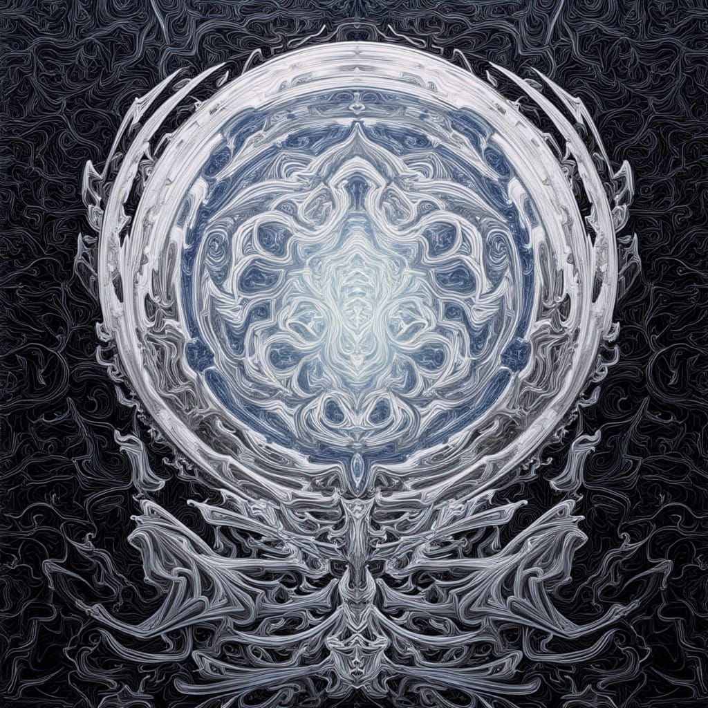 Ethereal Abstract Masterwork with Calm Featureless Backgroun...