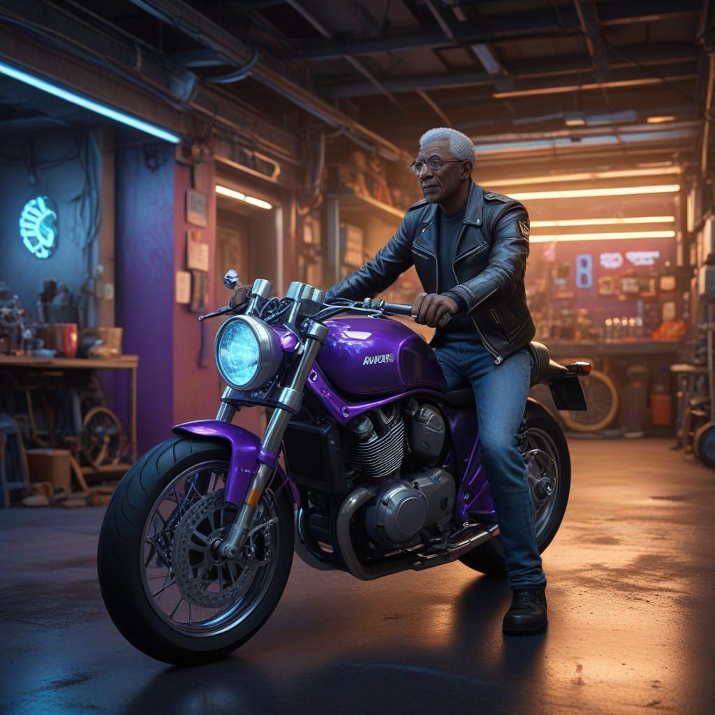 Futuristic Garage Dreams Unveiled in Vivid Neon Hues