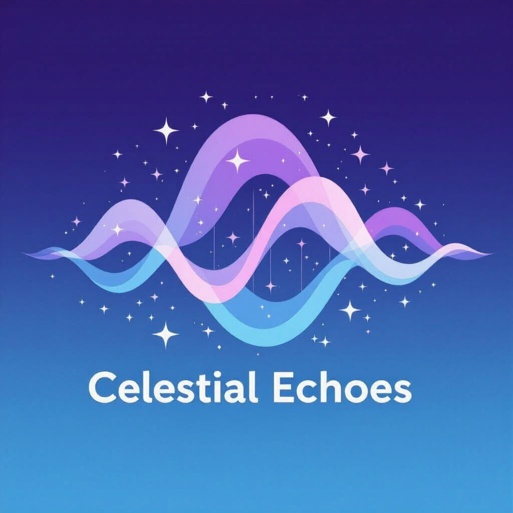 Celestial Echoes: Minimalist K-Pop Band Logo Design