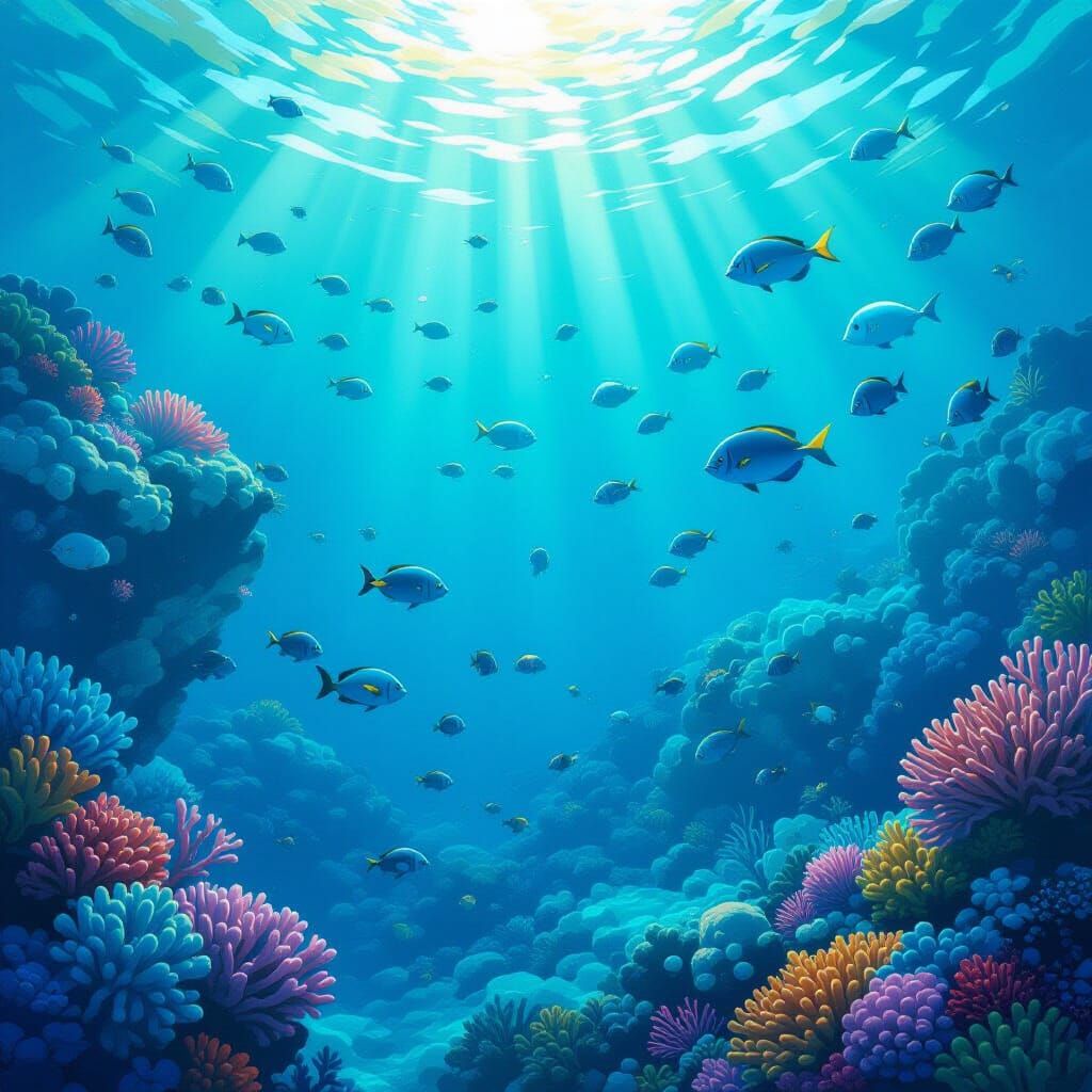 Vibrant Marine Life Under the Sea