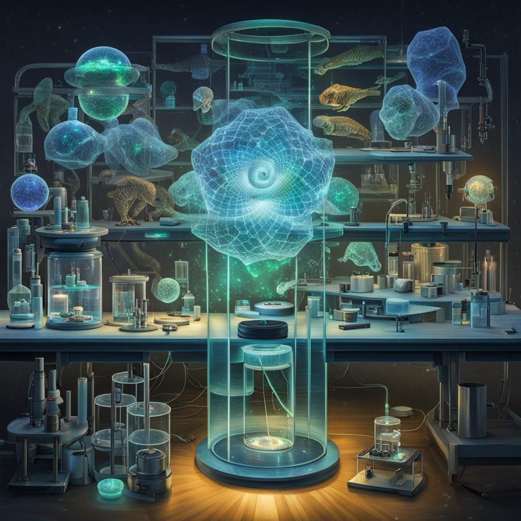 Holographic Biology Lab: An AI Imagination