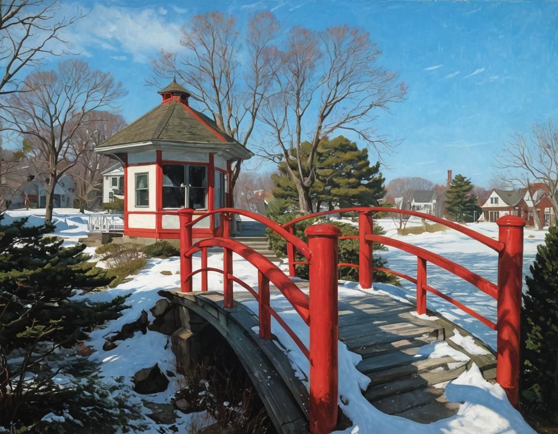 Evocative Scene in Style of Edward Hopper