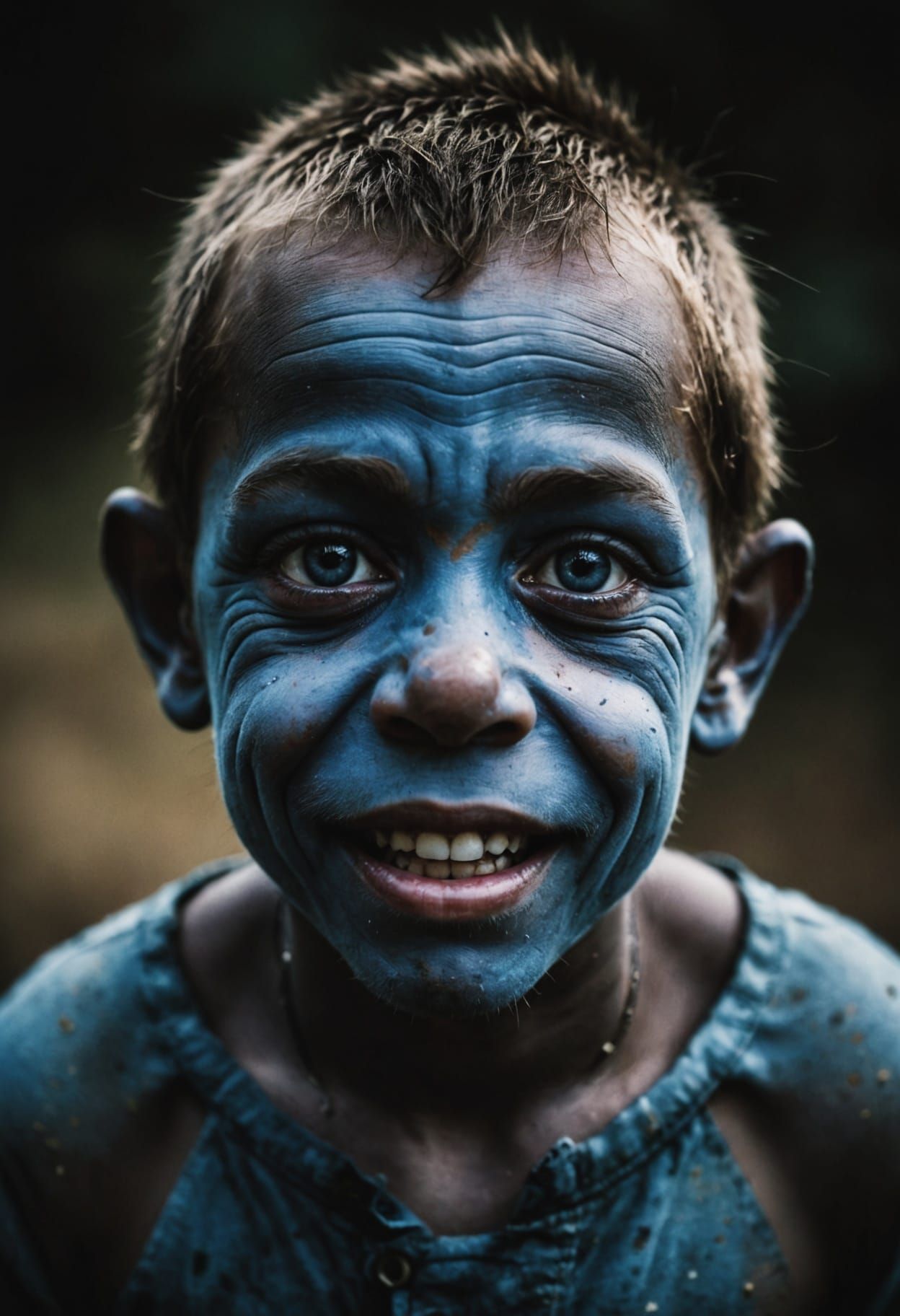 Surreal Primate Portrait in Ambient Light
