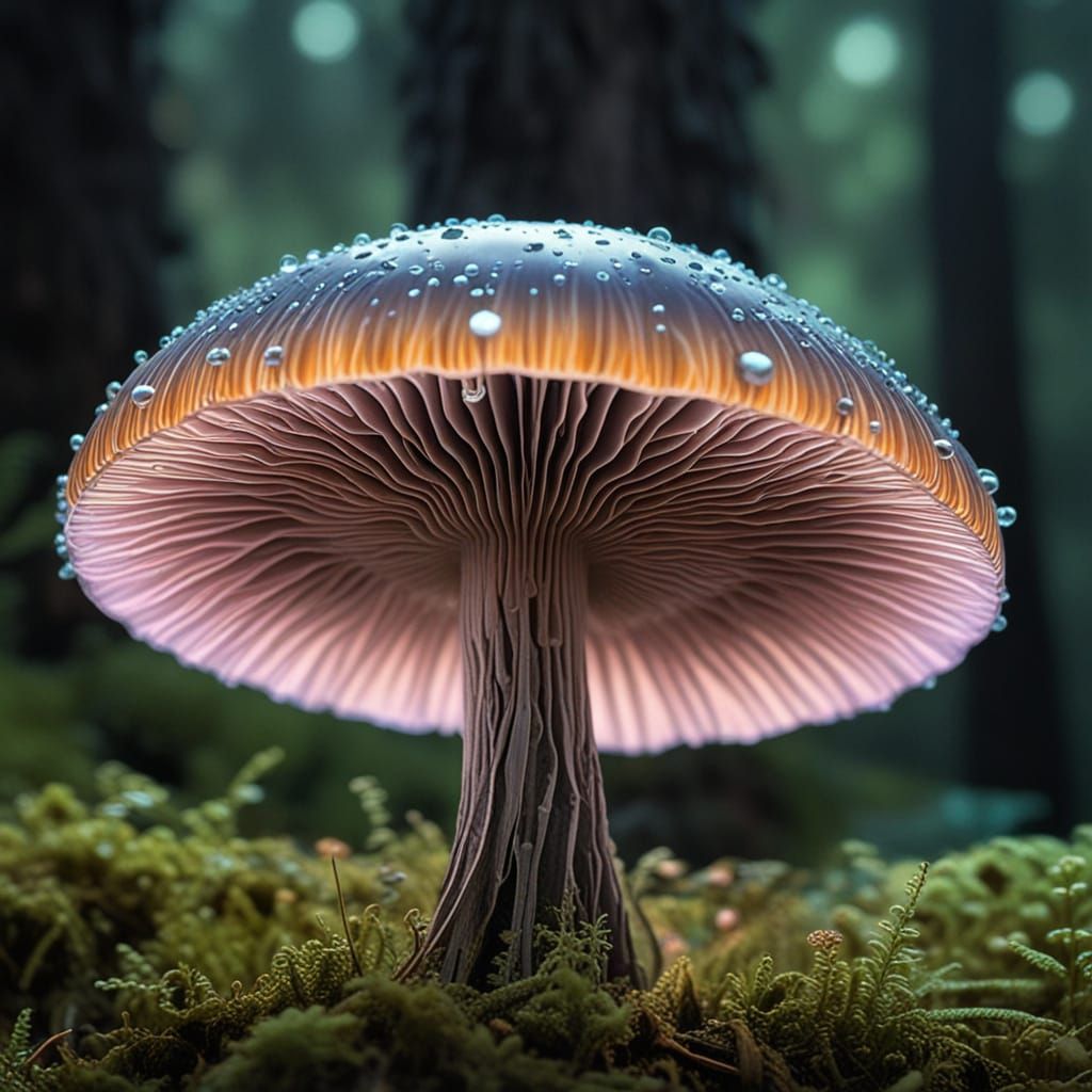 Glowing Mushroom Forest: A Digital Fantasycore Illustration