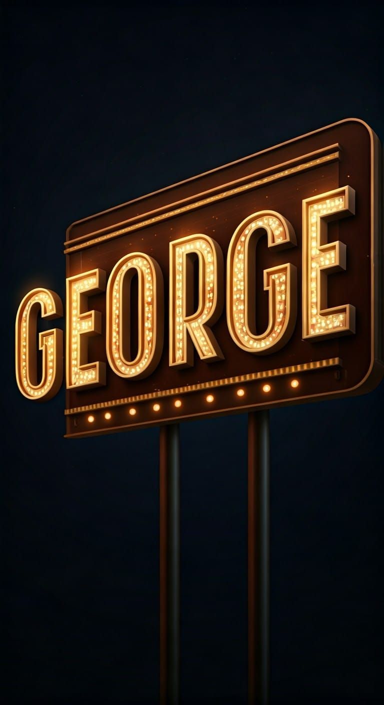 Vintage Art Deco Billboard in Shining Metallic Gold