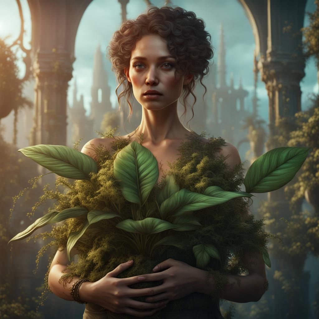 plant woman