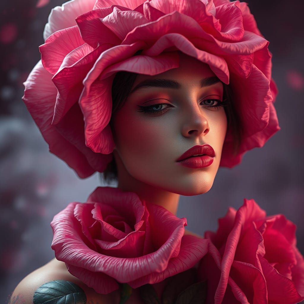 Mystical Rose Camouflage in Ethereal Light