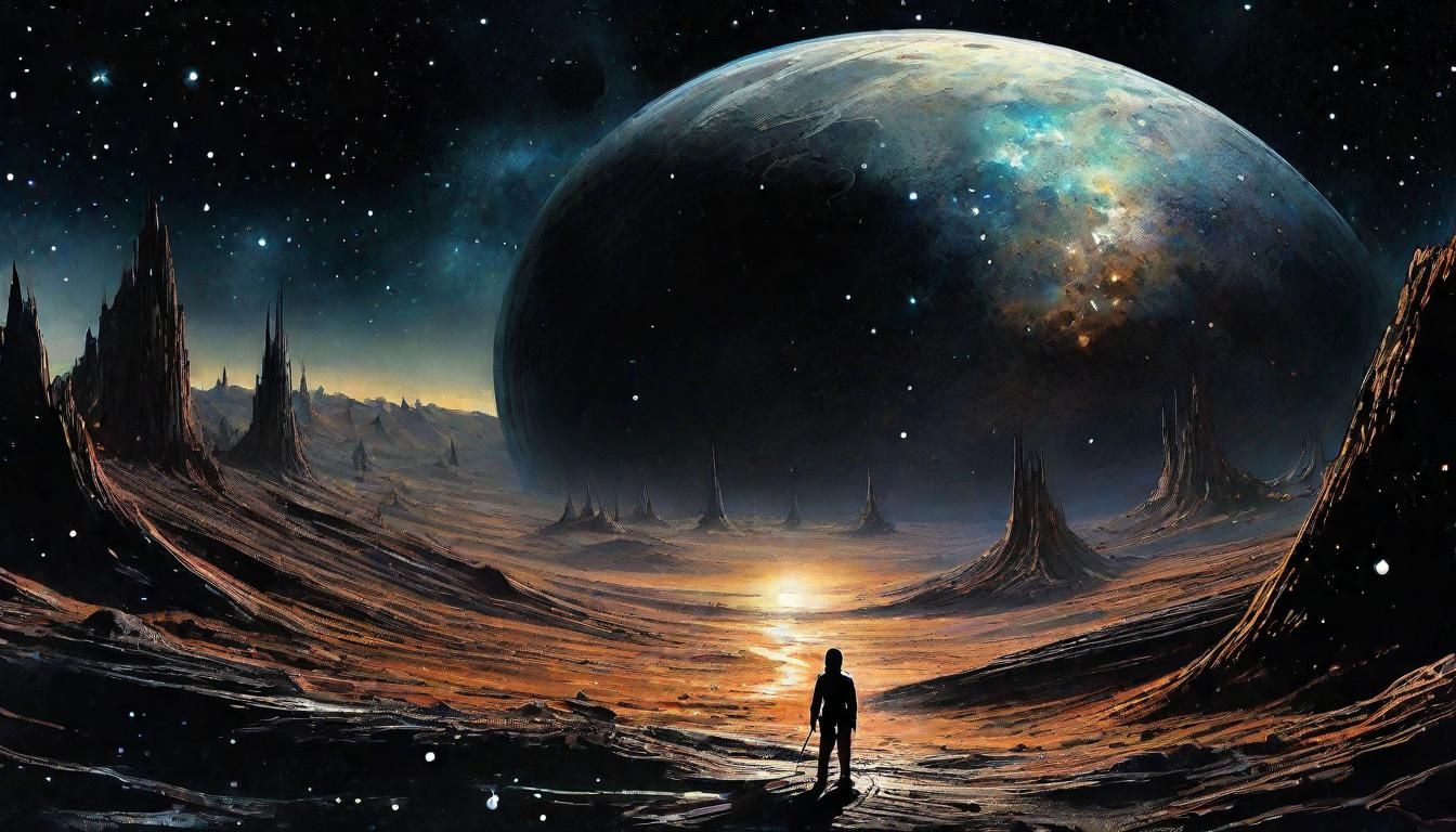 Ethereal Alien Planet Space Station Panorama