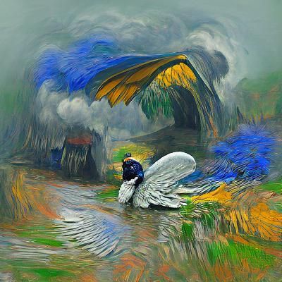 Crying Angel with Black Wings in Photorealistic Style