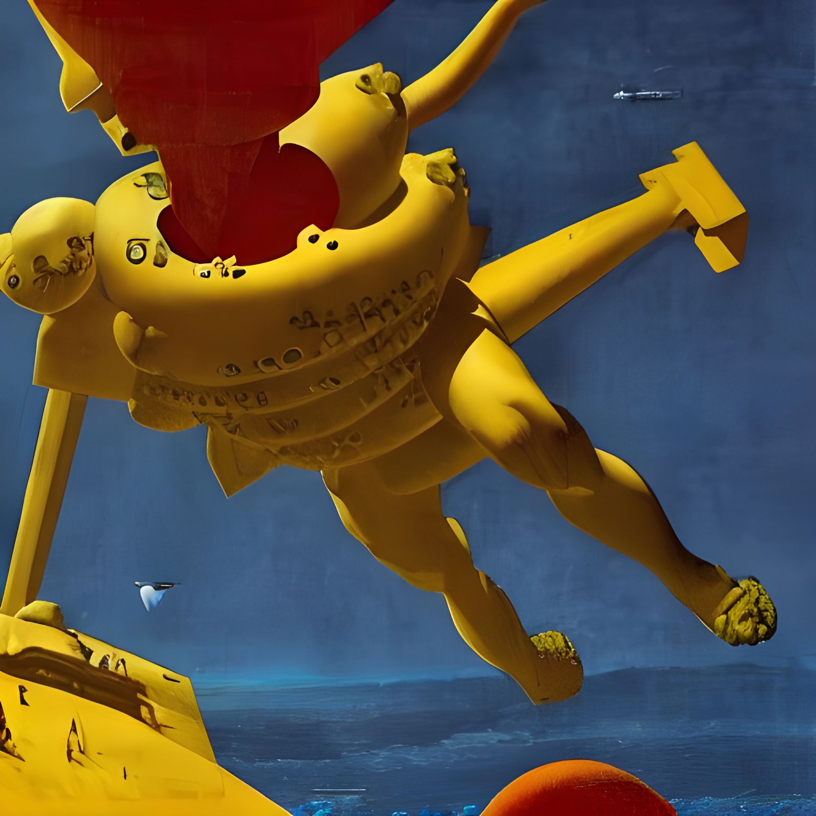 Joyful Flight: Surreal Concept Art in Max Ernst Style