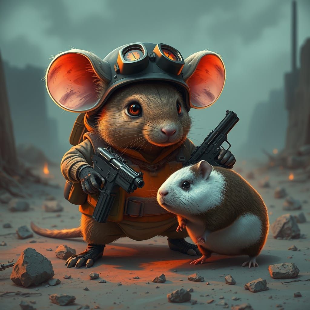 Warfare in a Futuristic Wasteland: Mouse vs. Guinea Pig