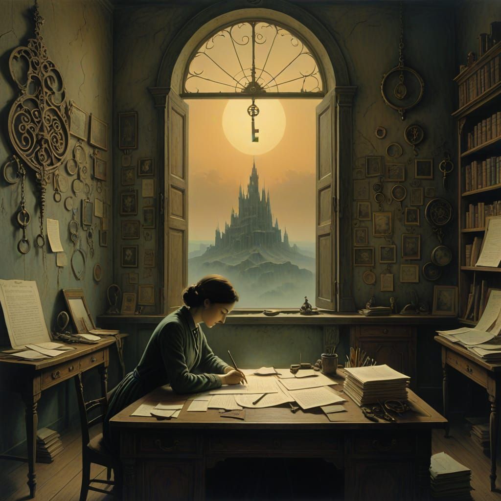 The Keeper of Secrets in a Dreamlike Scene