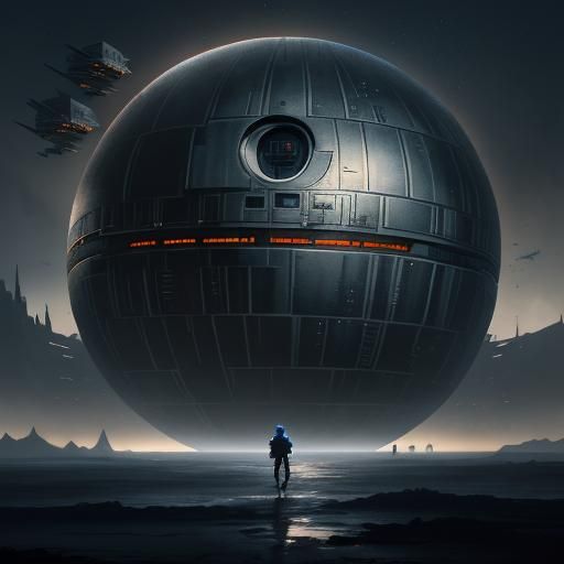 Detailed Matte Painting of the Death Star