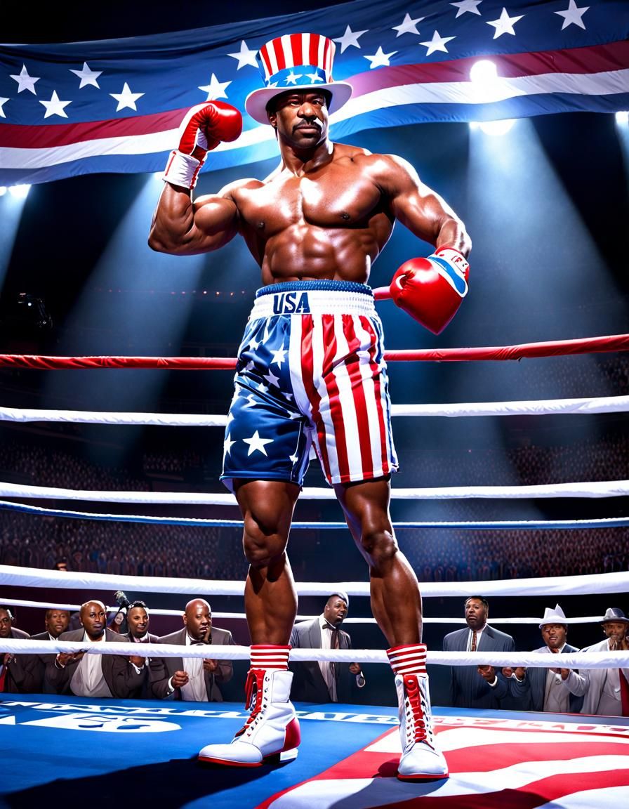 Apollo Creed as Uncle Sam, Hyperdetailed Portrait