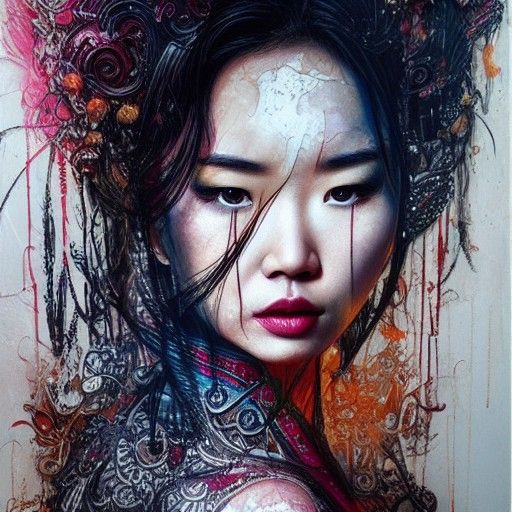 Mulan as Hyperrealistic Oil Painting