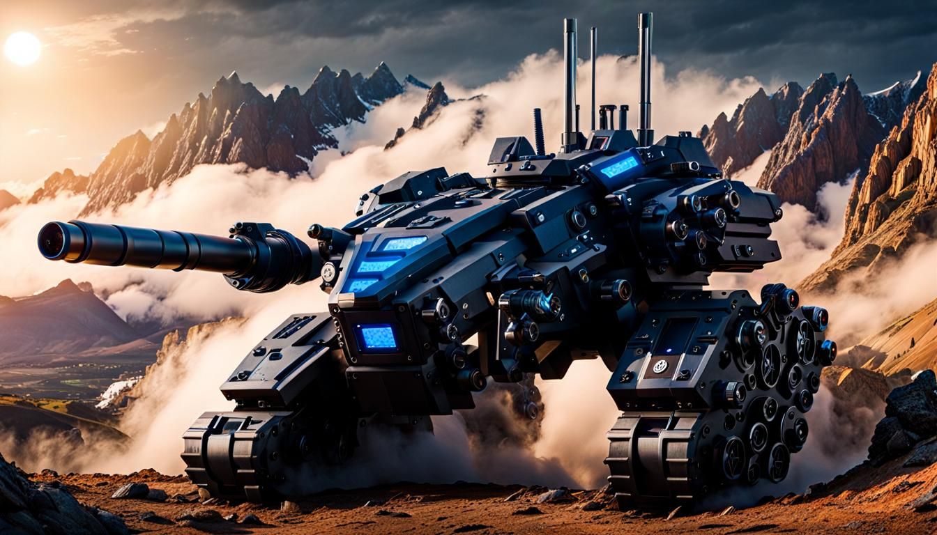 Cybernetic Displacer Beast Prowling Dark Metropolis