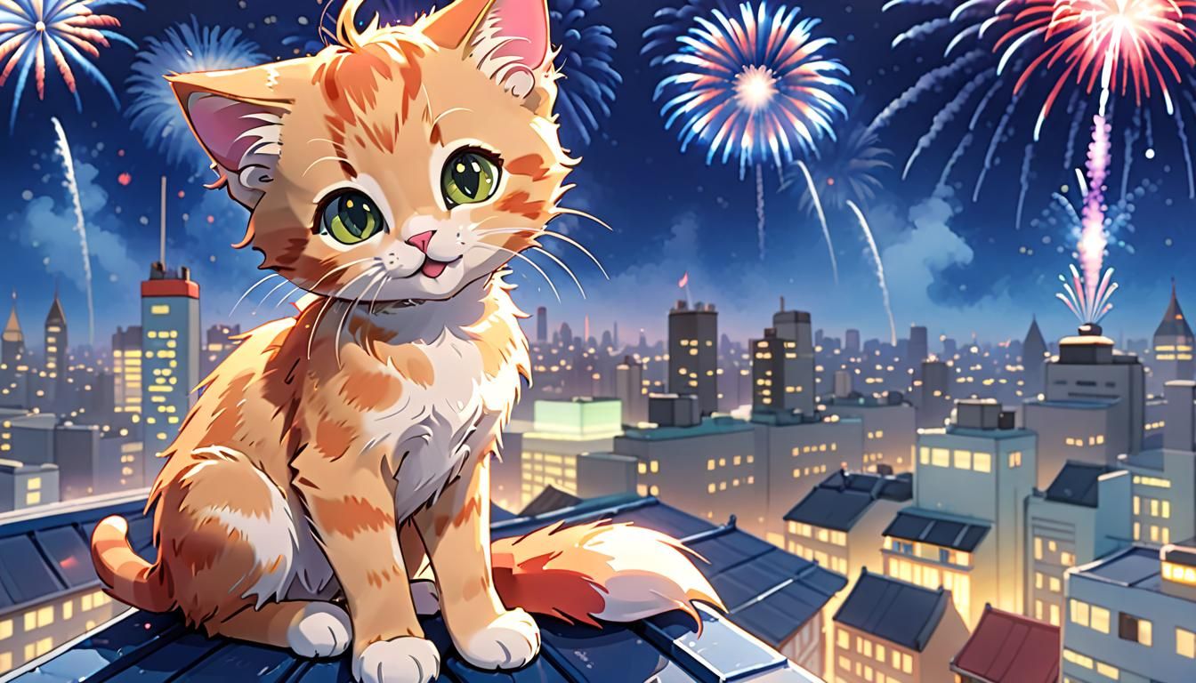 City Kitty #14 - Happy New Year