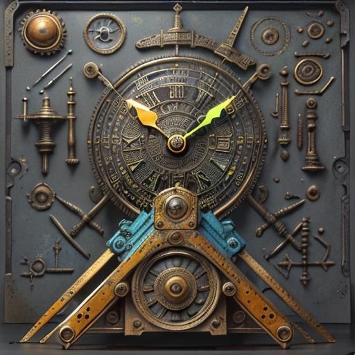Elaborate Retro Sci-Fi Machine in Baroque Style