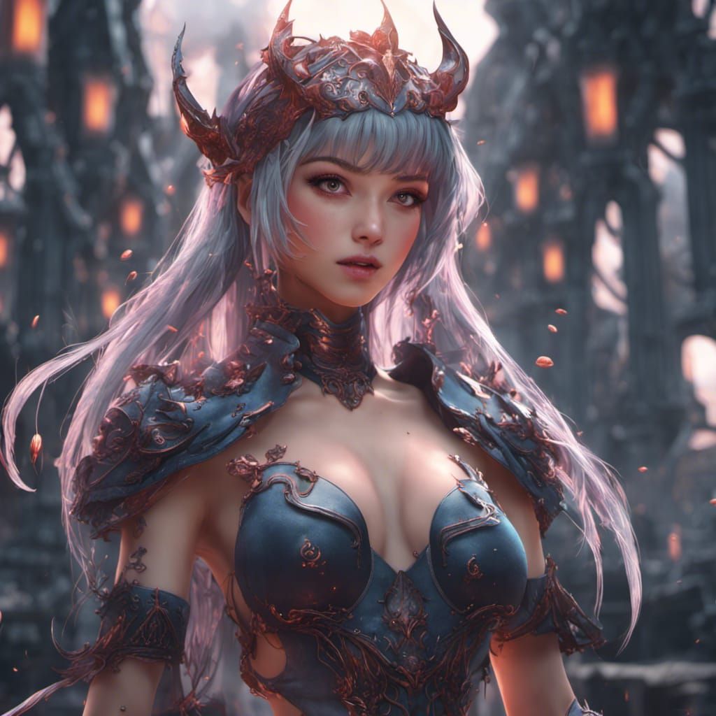 Detailed Anime Girl Matte Painting in 8K