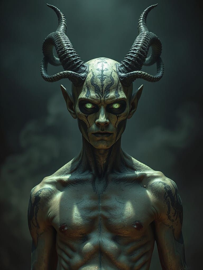 Masked Spectral Figure in Enigmatic Realm