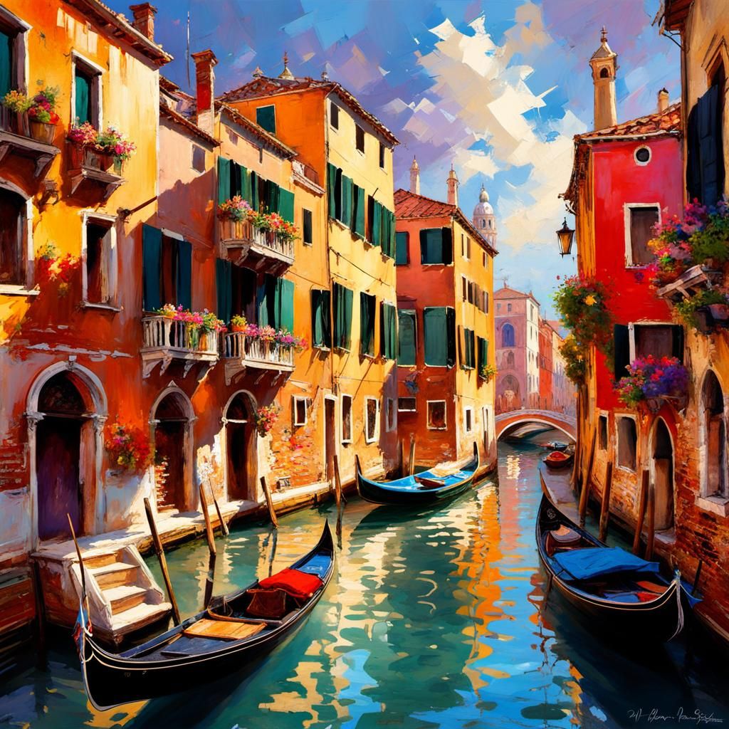 Venice Italy: Vibrant 3D Rendered Masterpiece