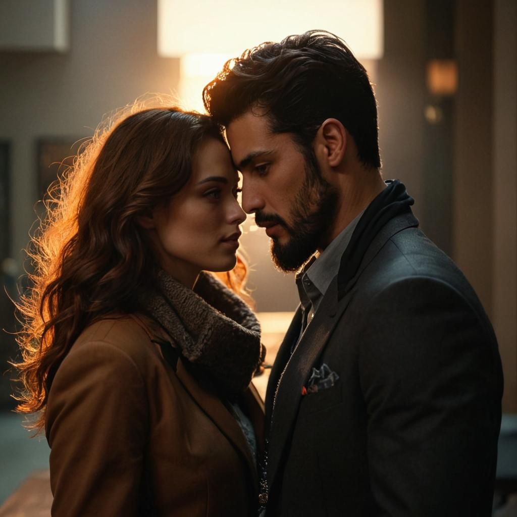 Dramatic Portrait in Luxurious Office, Film Still