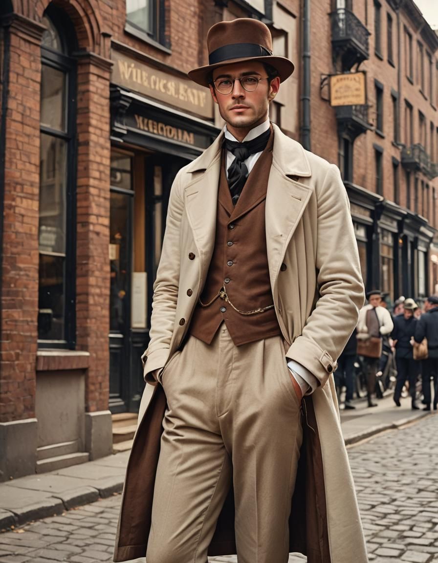 Victorian Gentleman Portrait in London Street