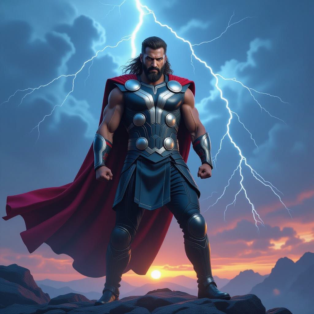 Salman Khan as Thor in Bollywood Superhero Style