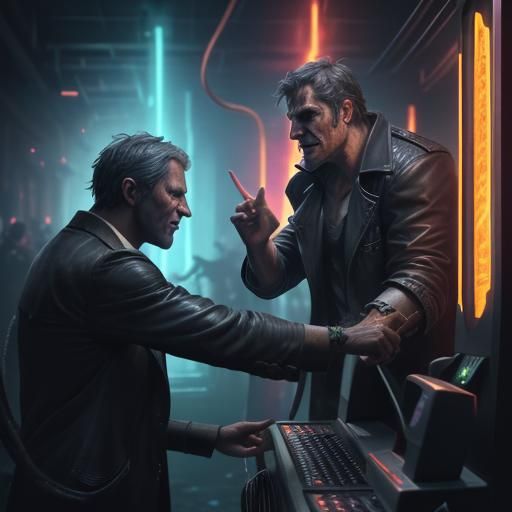 Balrog Slaps Constantine at Rave: Detailed Matte Painting