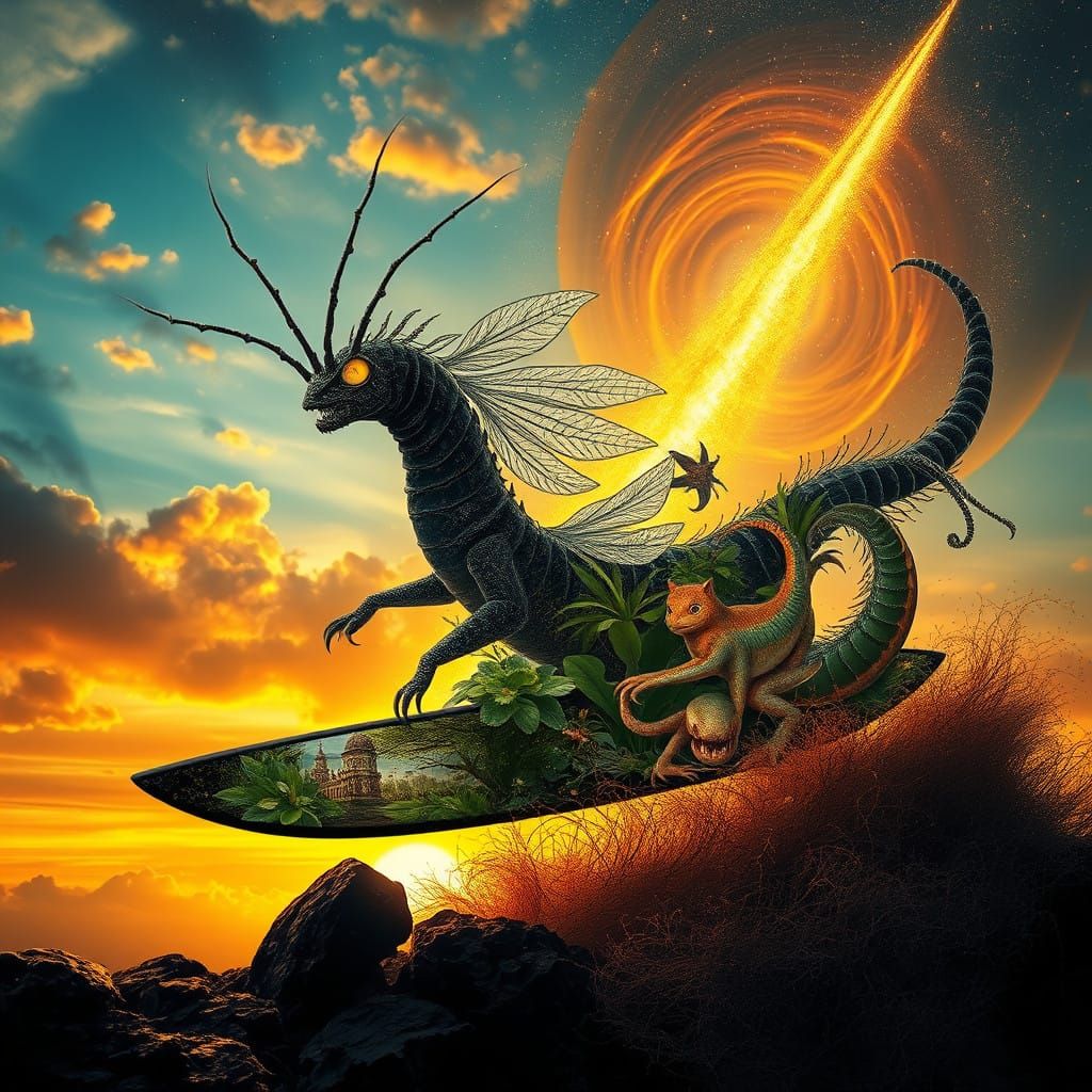 Silver Serpents Ride the Cosmic Comet