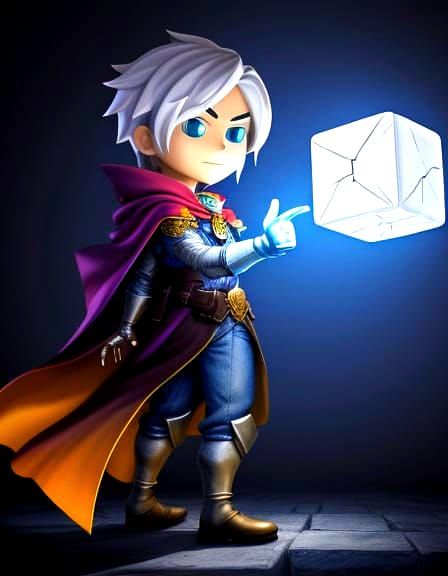 Vibrant Cartoon Cube in Cape