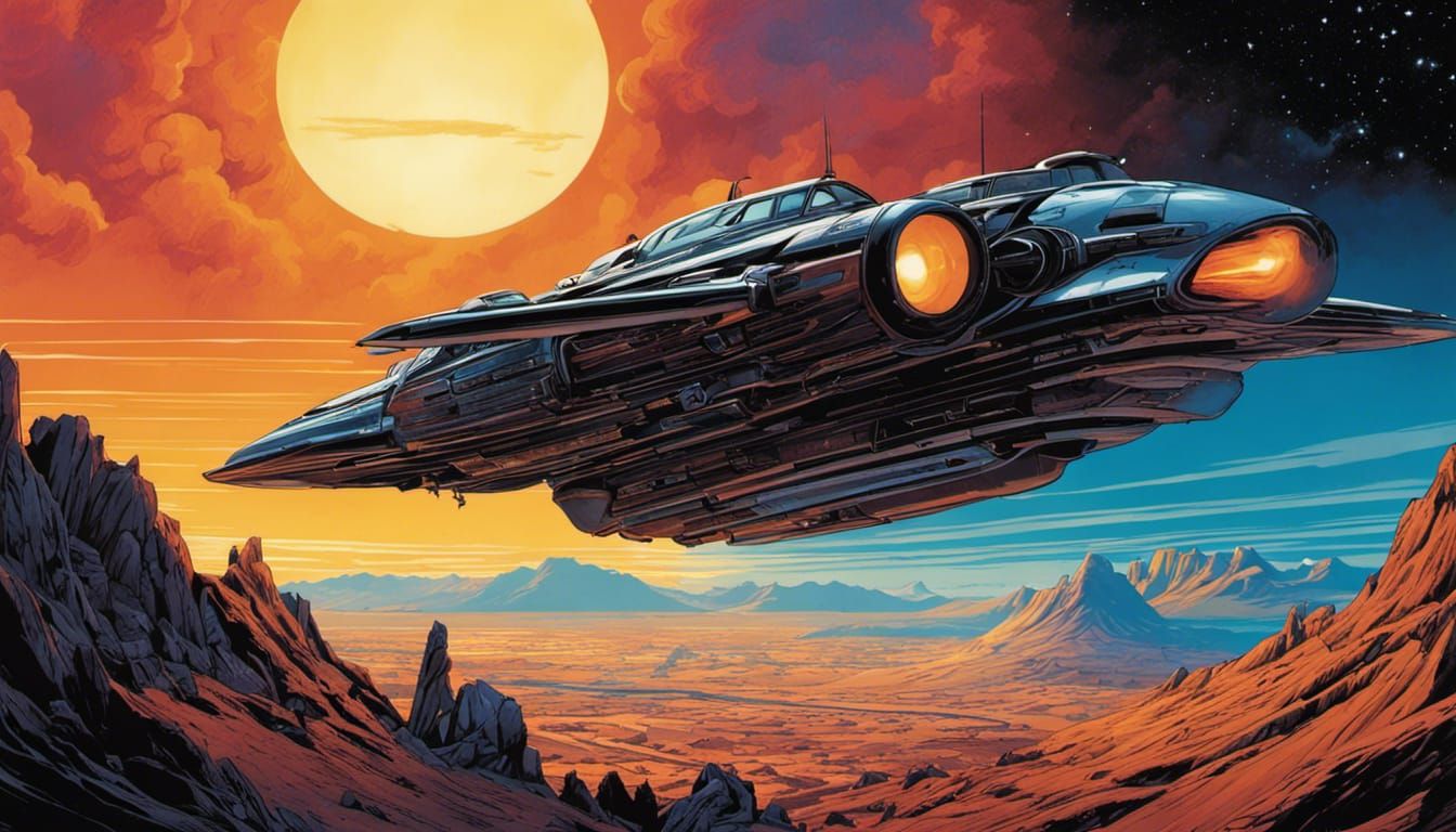 Space Spaghetti Western Gunman with Sci-Fi Blaster