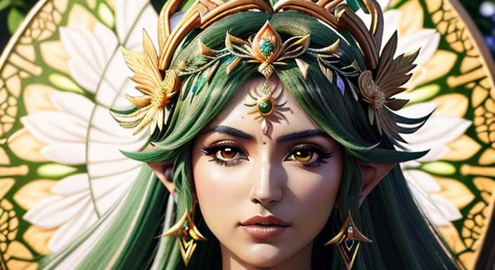 Lady Palutena: Hyperrealistic Goddess of Light Portrait