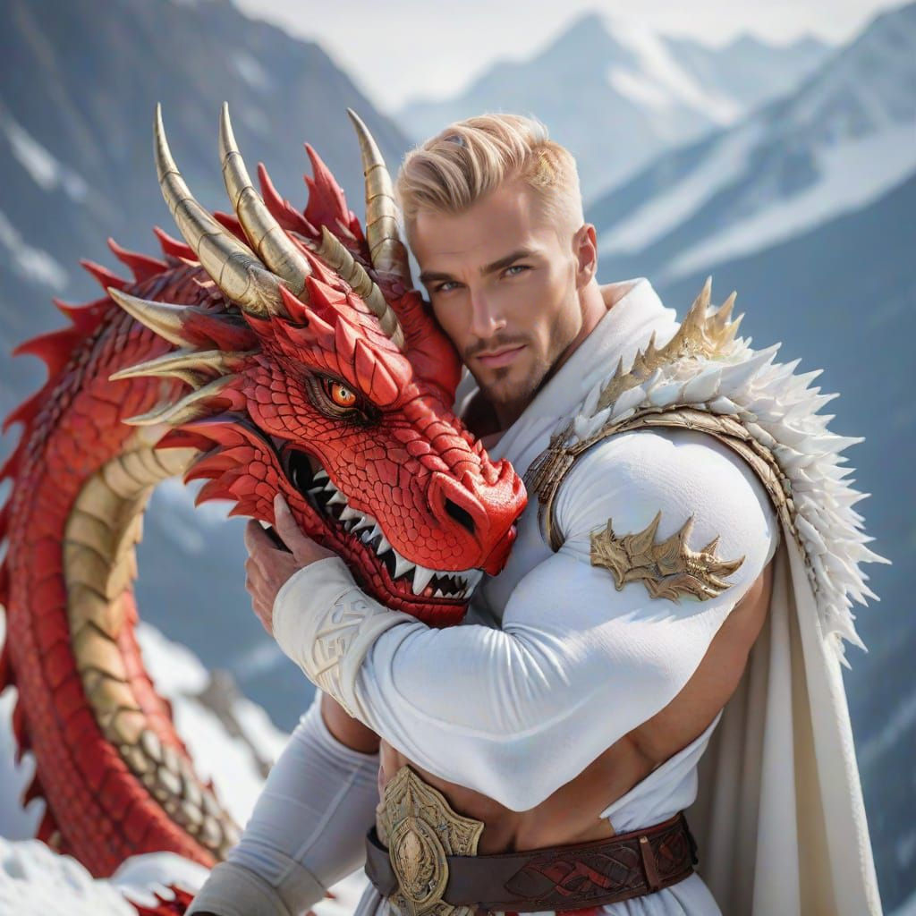Man and Dragon Alpine Portrait