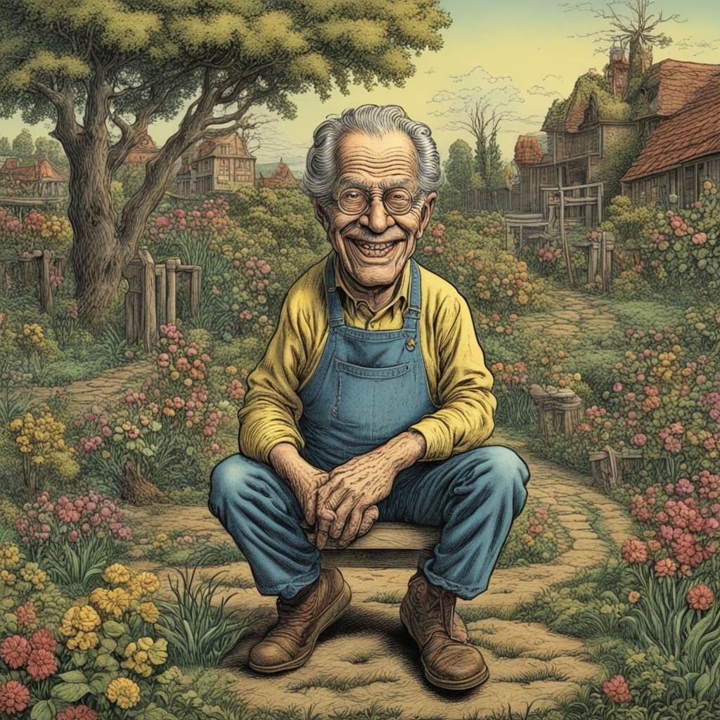 Frightened Cat Chased in Garden, HDR Photo