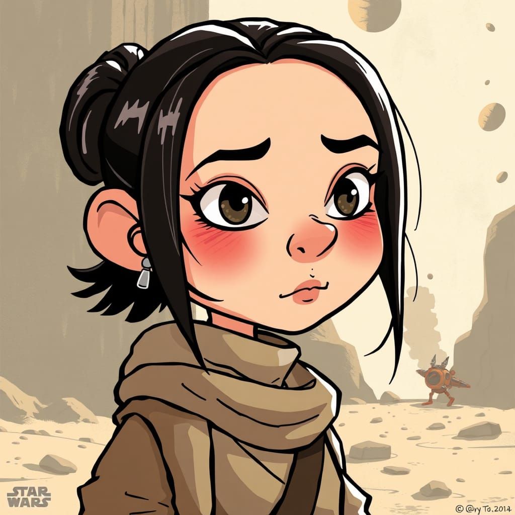Cartoon Jyn Erso