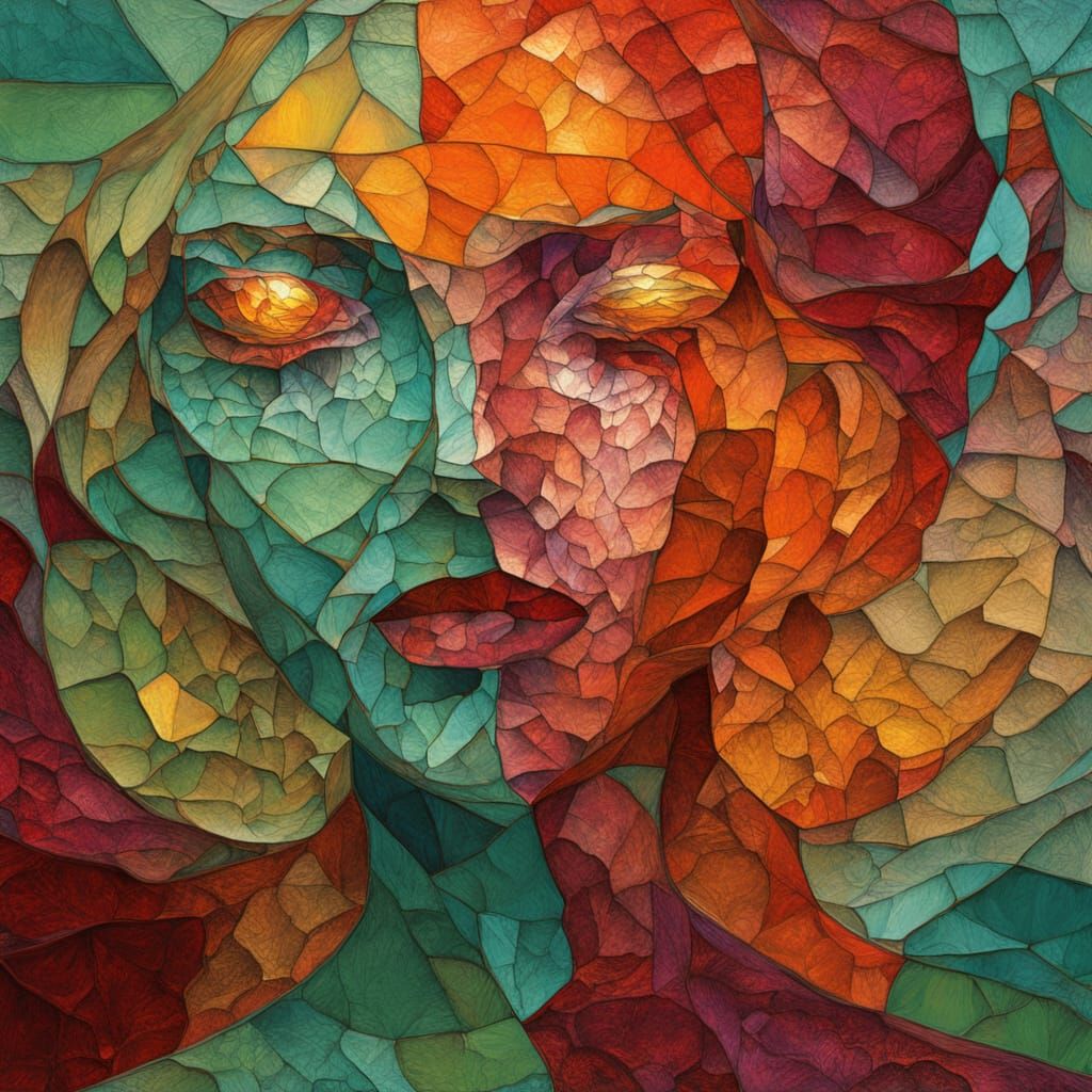 Surreal Portrait in Rotoscoped Découpage Style