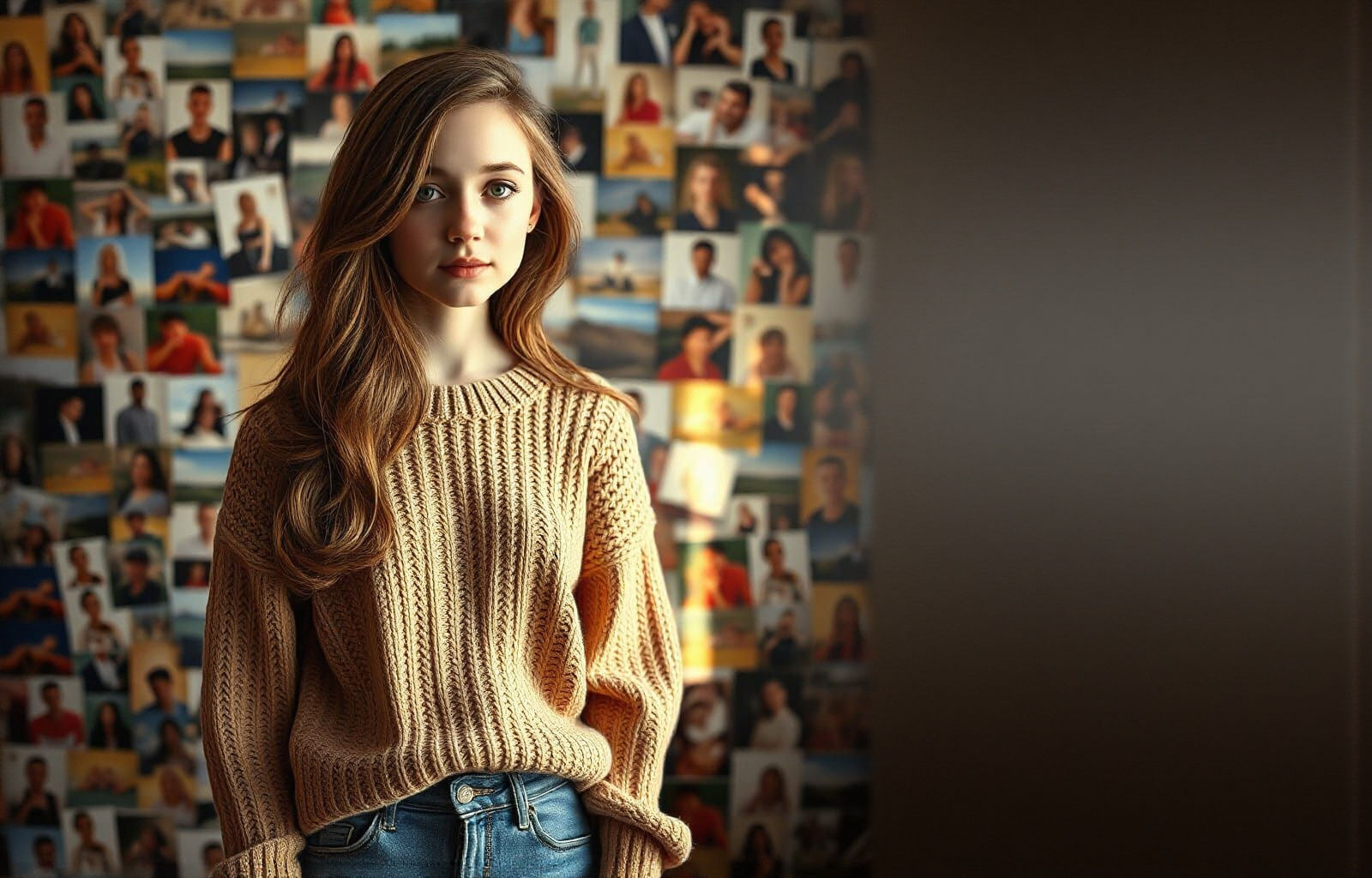 Nostalgic College Girl in Dreamy Art Style