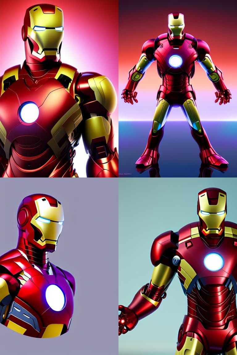 Iron-Man Concept Art in Pixar Disney Style
